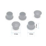 Del ponti ronde afdekkap zwart maatvoering 12 mm