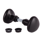 Locinox 3006RB klinkstel – RAL9005 - Ronde knop
