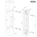 Maatvoering Locinox SFKIQF RVS slotvanger