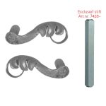 Sierklinkstel set - Onbehandeld staal - 142 mm