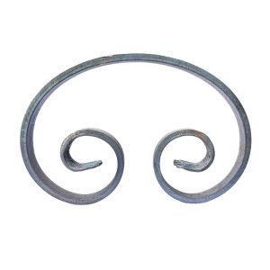 Schmiedeeisen C-Schnörkel 200 x 130 mm / Flachstahl 12 x 6 mm
