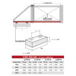 Maatvoering Comunello wielstelsel 5W XL voor looprail 345XL
