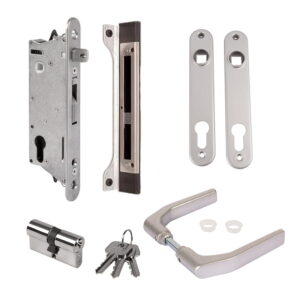 Locinox SIXTYLOCK set – Mit Einsteckschloss, Drückergarnitur, Zylinder, Türschilder & Schlossfänger