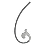 Grande Forge stalen sierkrul - J-krul - Serie MOJ25- links