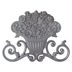 Grande Forge Schmiedeeisen Zierornament – Blumenkorb – 415 × 325 mm