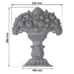 Grande Forge stalen sierornament – Fruitschaal Maatvoering
