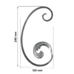 Maatovering Grande Forge stalen sierkrul - C-krul - Serie MOC24-