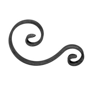 S-Schnörkel aus Stahl 190 × 105 × 55 mm – Flachmaterial 20 × 6 mm
